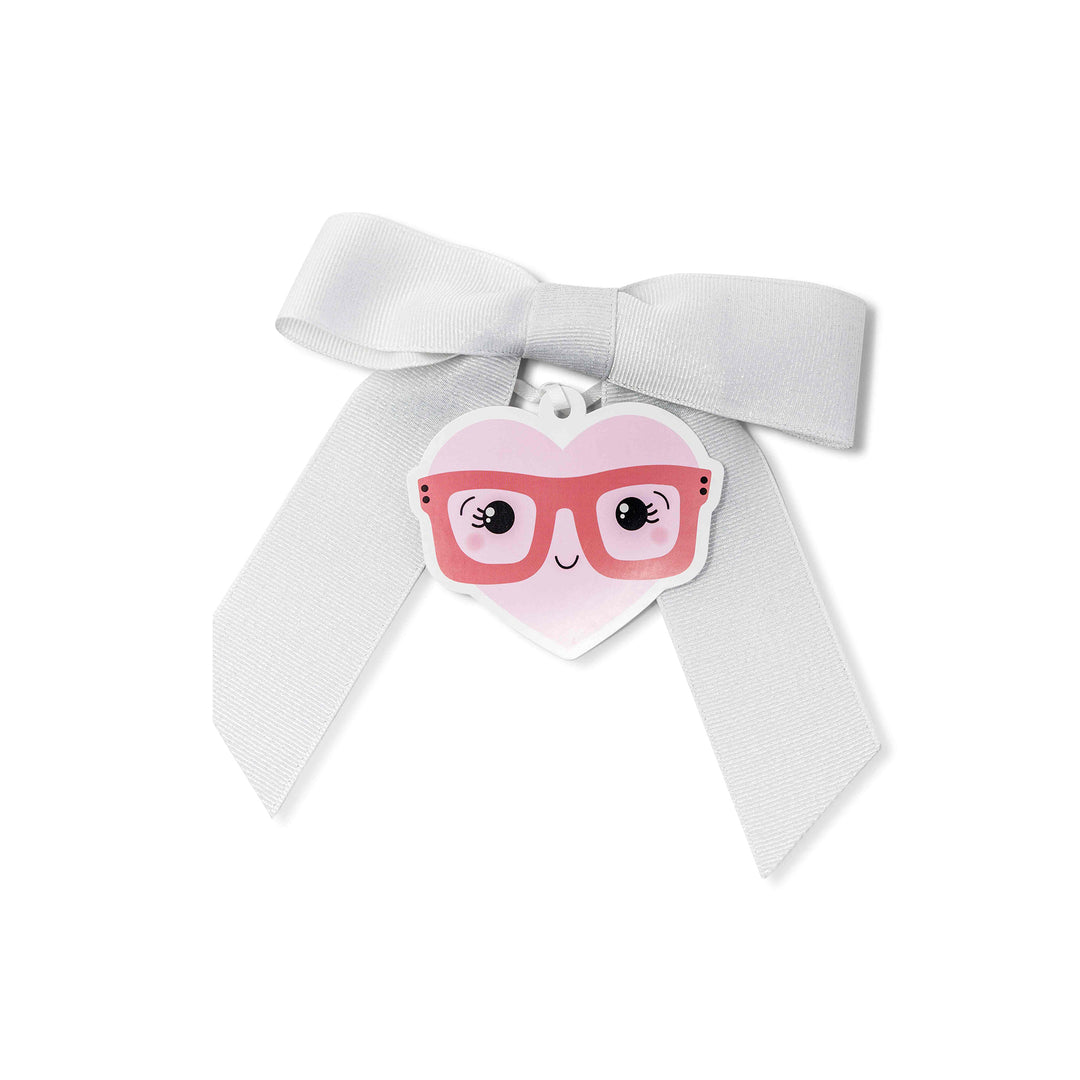 Bottle Bow + Gift Tag™ - Heart with Glasses