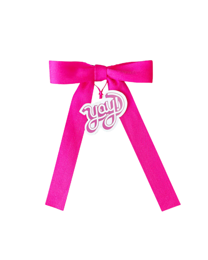 Bottle Bow with Signature Tag - Yay! - Fuschia