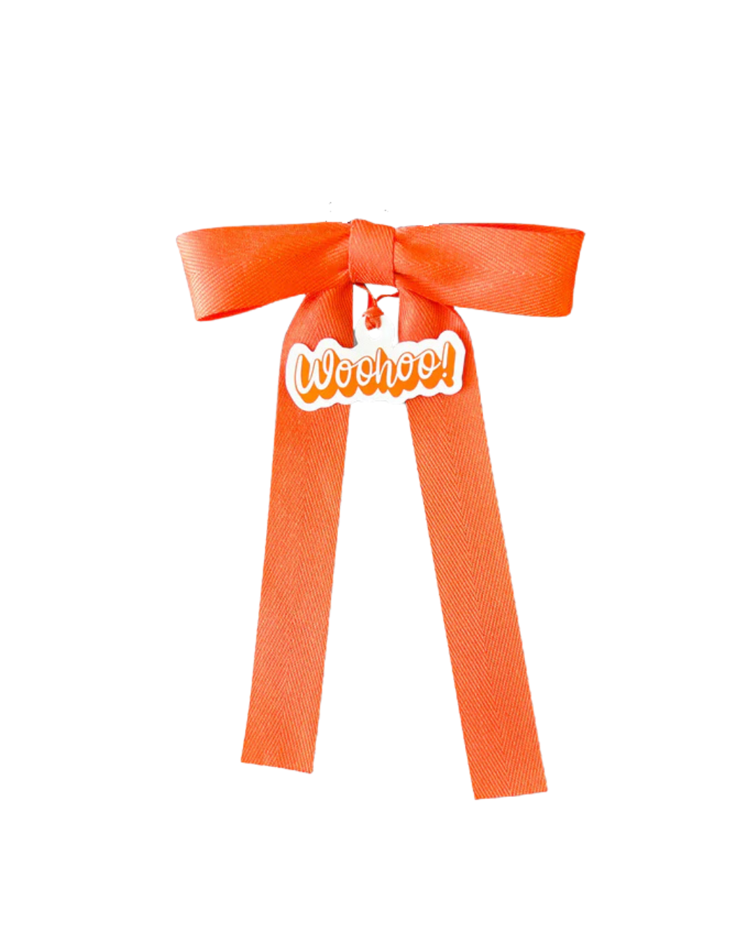 Bottle Bow with Signature Tag - Woohoo! - Tangerine Orange