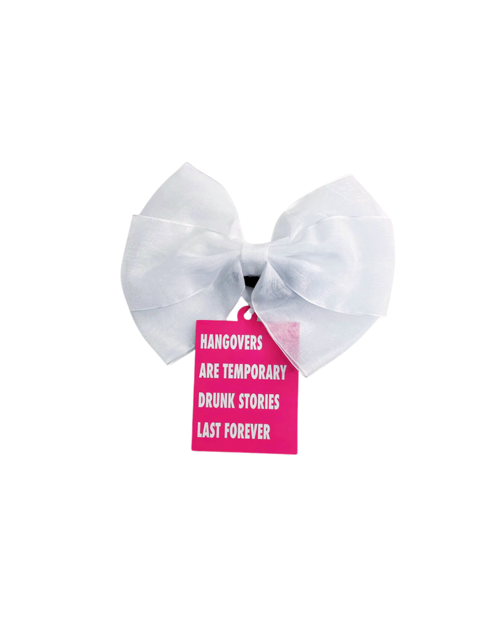 Bottle Bow + Gift Tag - Hangovers are temporary...