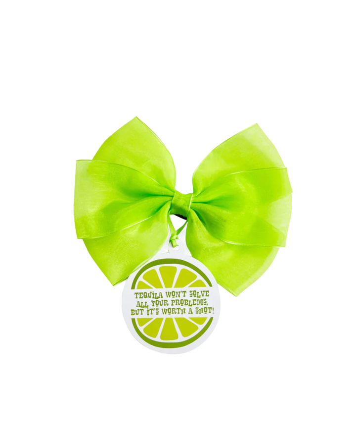 Bottle Bow + Gift Tag - Tequila won't solve all your problems…