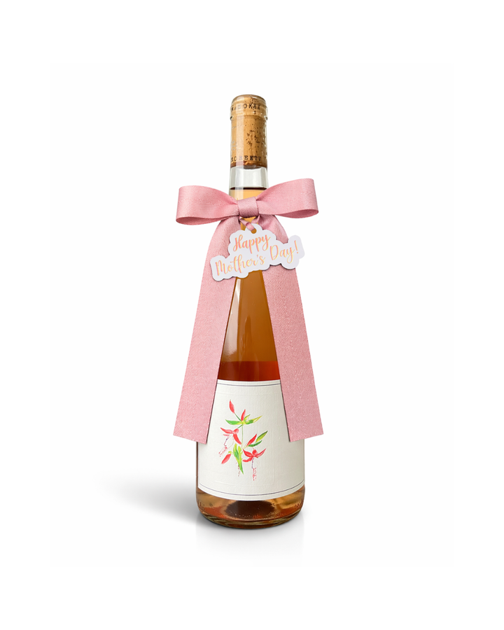 Bottle Bow with Signature Tag – Happy Mother's Day (Rose Gold)