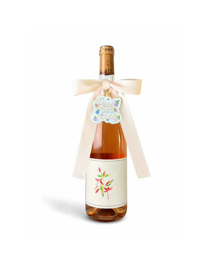 Bottle Bow with Signature Tag - Rose with my Baes - Peach