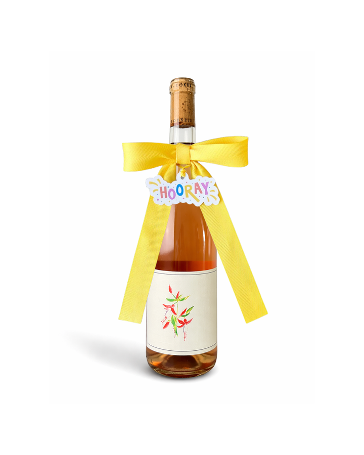 Bottle Bow with Signature Tag - Hooray! - Goldenrod Yellow