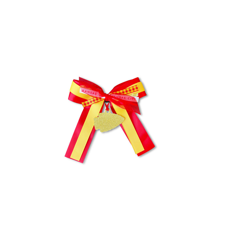 Bougie Bottle Bow - Kansas City Gold Glitter Arrowhead