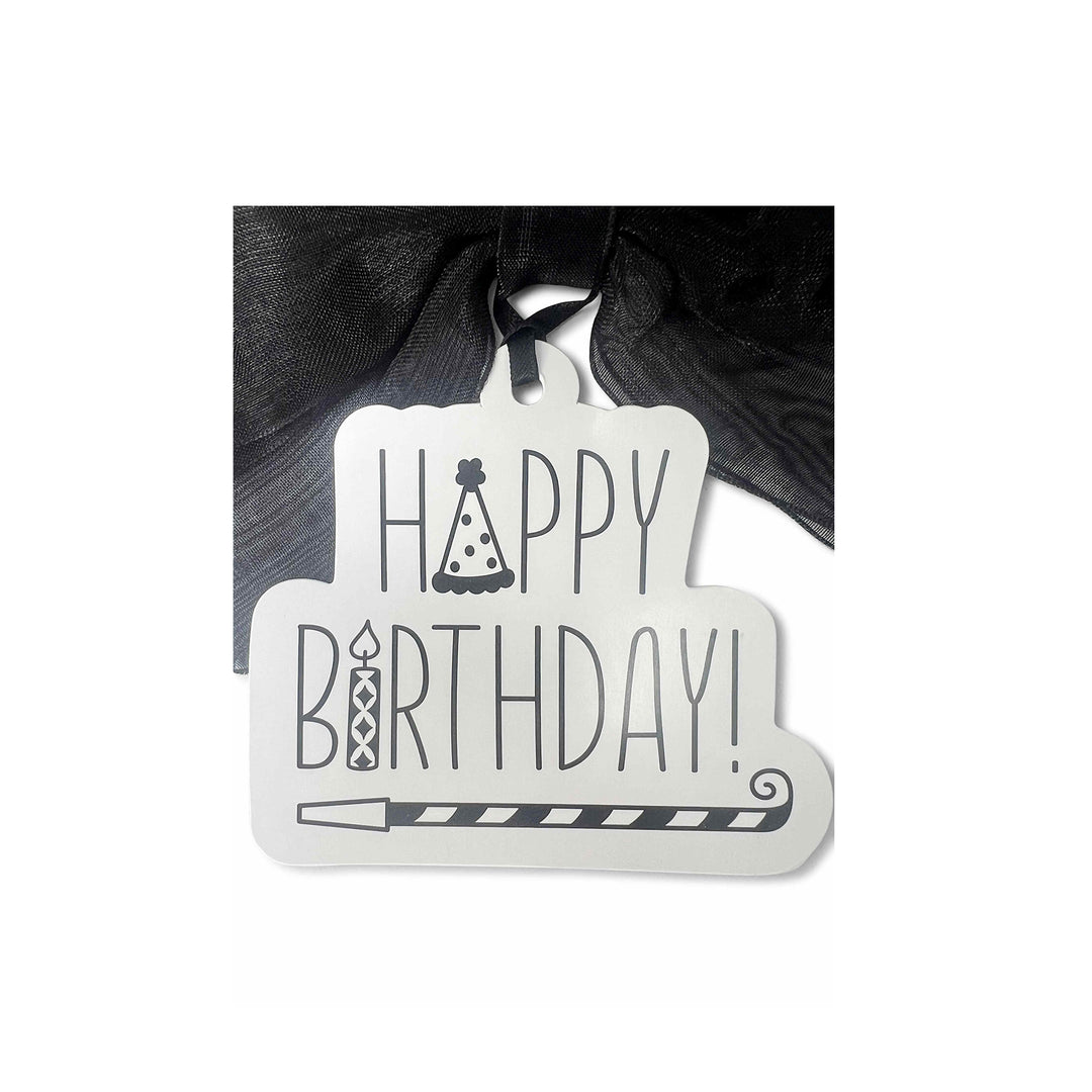 Bottle Bow + Gift Tag™ -  Happy Birthday