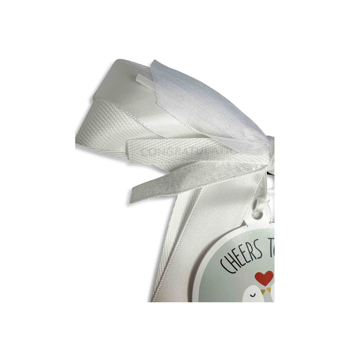 Bougie Bottle Bow™ - Congratulations Cheers to the Love Birds