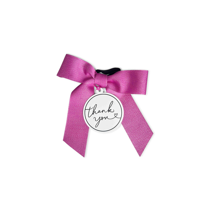 Bottle Bow + Gift Tag™ - thank you Heart