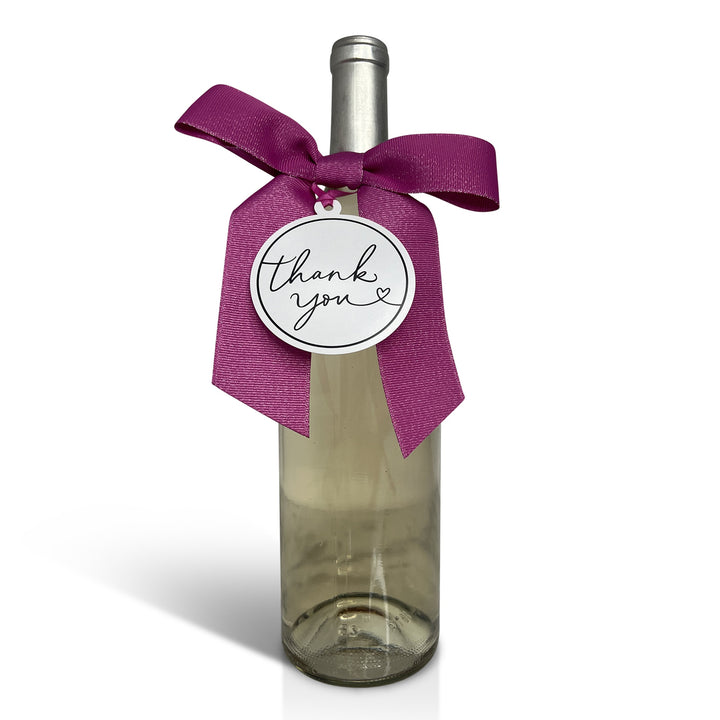 Bottle Bow + Gift Tag™ - thank you Heart