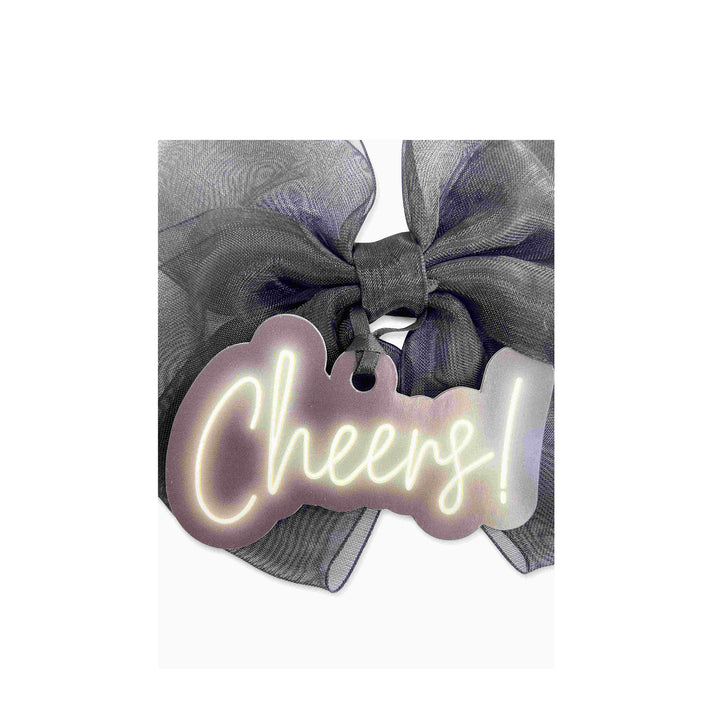 Bottle Bow + Gift Tag™ - Neon Light Cheers!