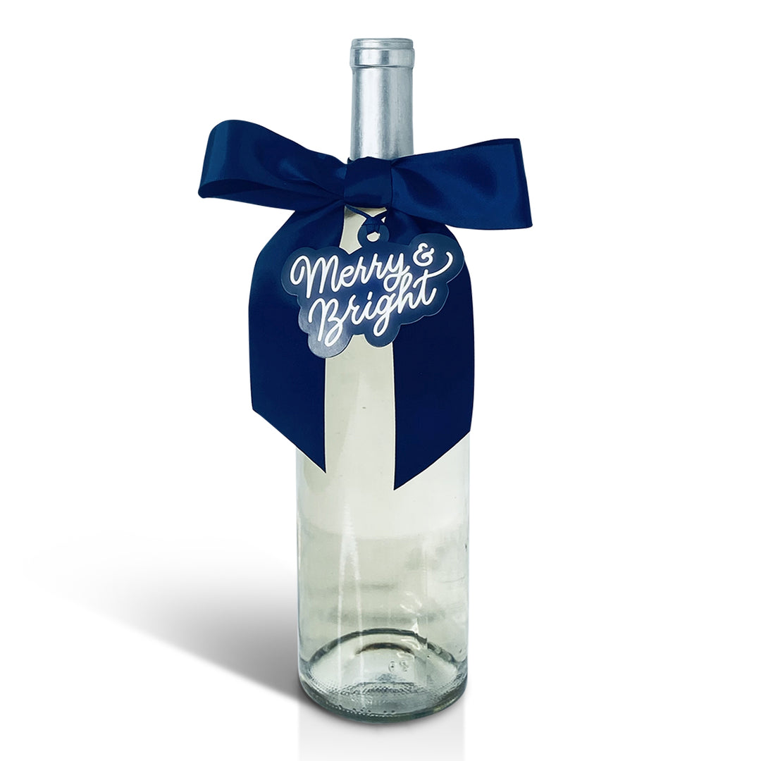 Bottle Bow + Gift Tag™ - Neon Merry and Bright