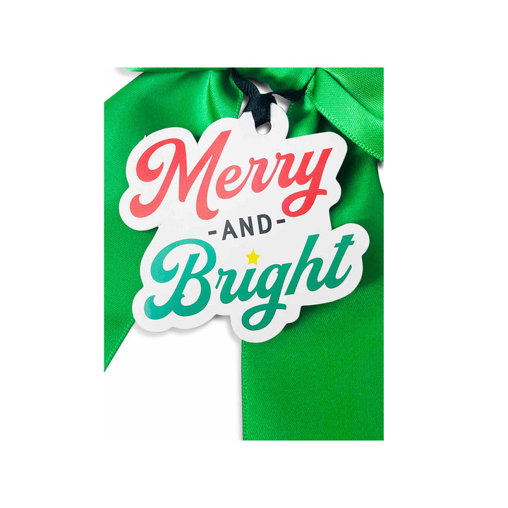 Bottle Bow + Gift Tag™ - Merry and Bright