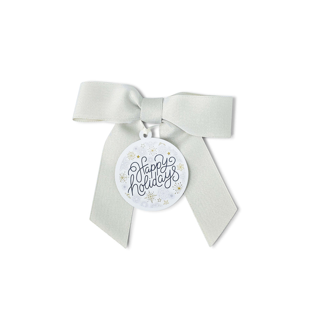 Bottle Bow + Gift Tag™ - Happy Holidays