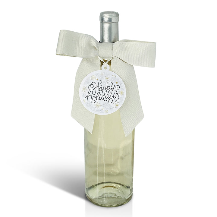 Bottle Bow + Gift Tag™ - Happy Holidays