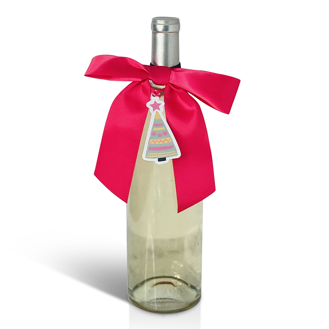 Bottle Bow + Gift Tag™ - Christmas Tree