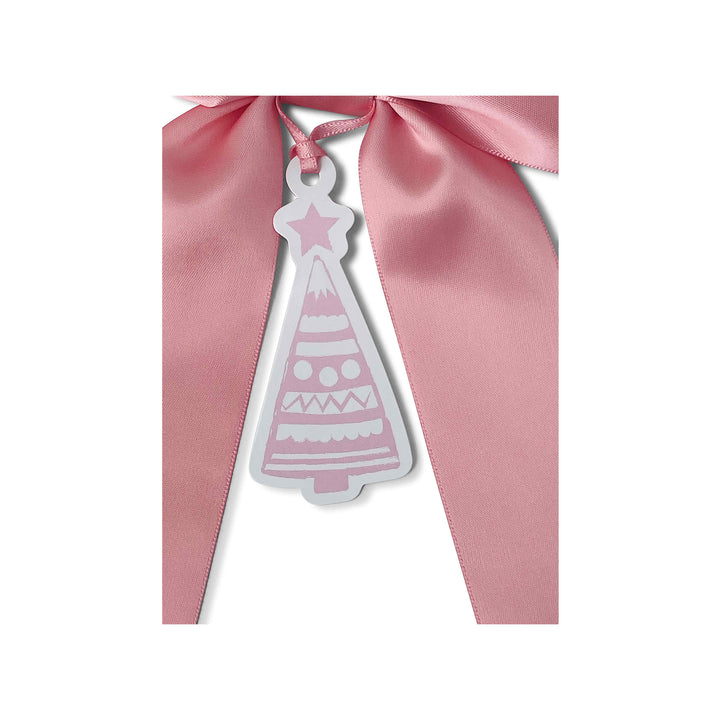 Bottle Bow + Gift Tag™ - Peony Christmas Tree