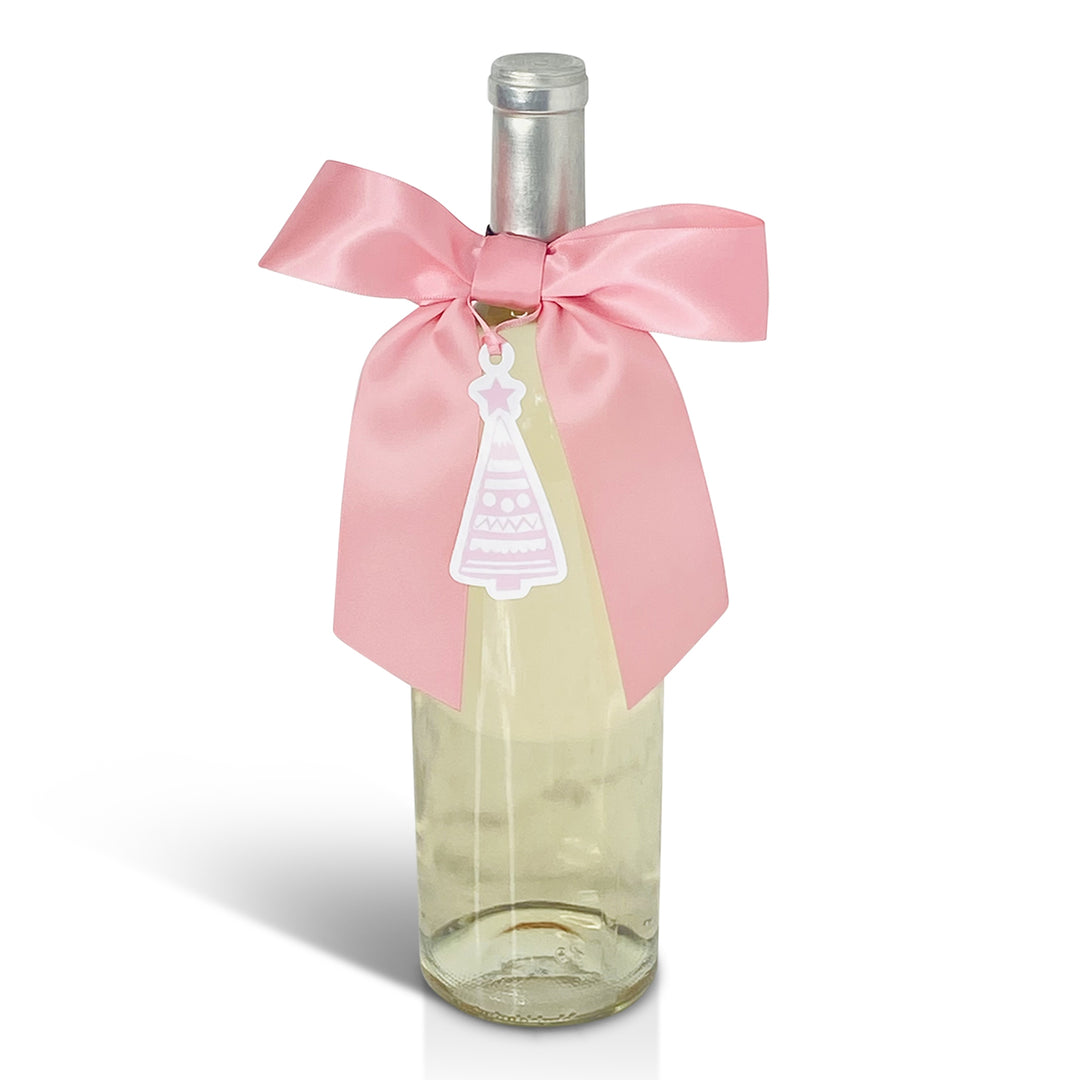 Bottle Bow + Gift Tag™ - Peony Christmas Tree