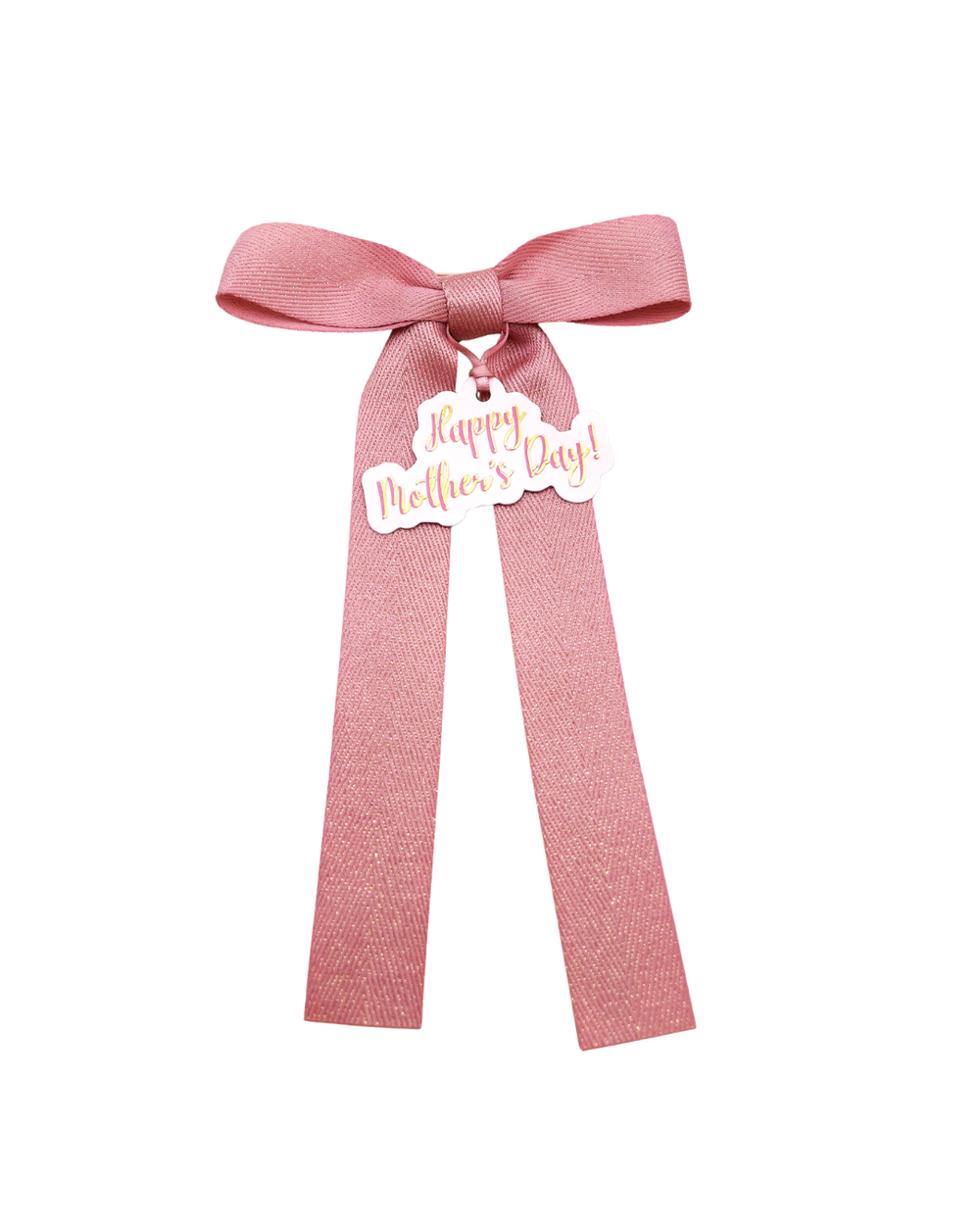 Signature tag detail showing space to write personal note on gift. Tag says "Happy Mother's Day!" 