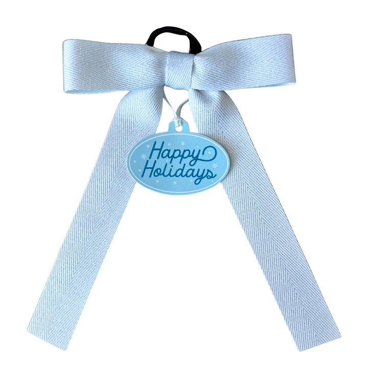 Bottle Bow + Gift Tag™ - Snowflake Happy Holidays