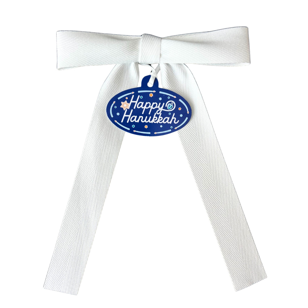 Bottle Bow + Gift Tag™ - Happy Hannukah Candles