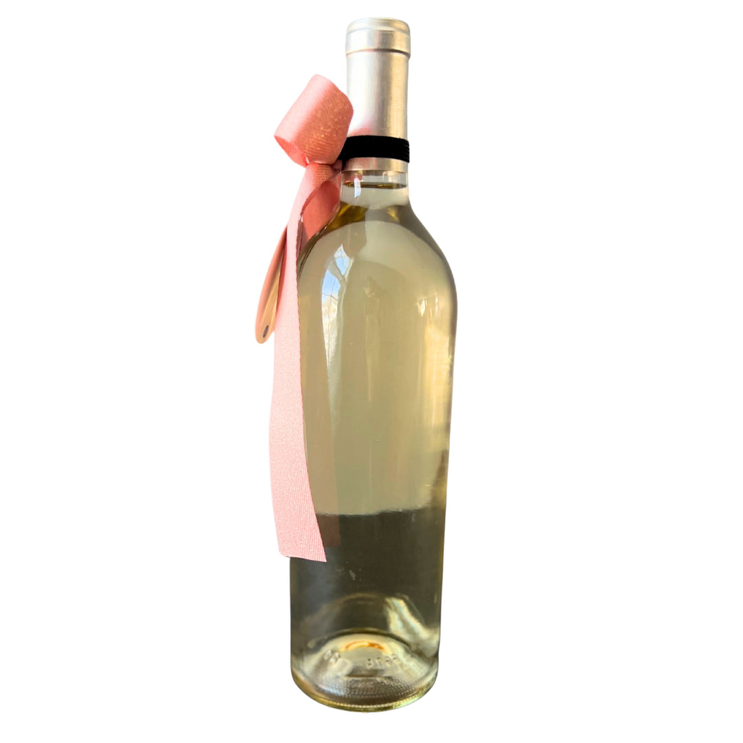 Bottle Bow + Gift Tag™ - Rose Gold Warmest Holiday Wishes