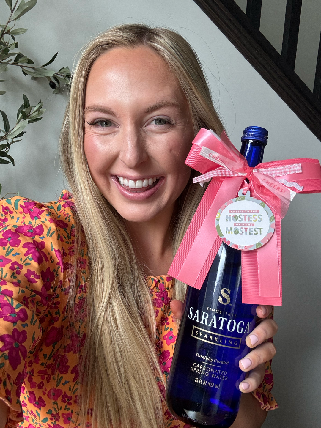 Bougie Bottle Bow  - Floral Cheers to the Hostess with the Mostest